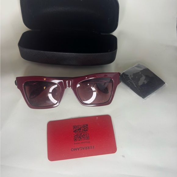 Salvatore Ferragamo Burgundy Sunglasses